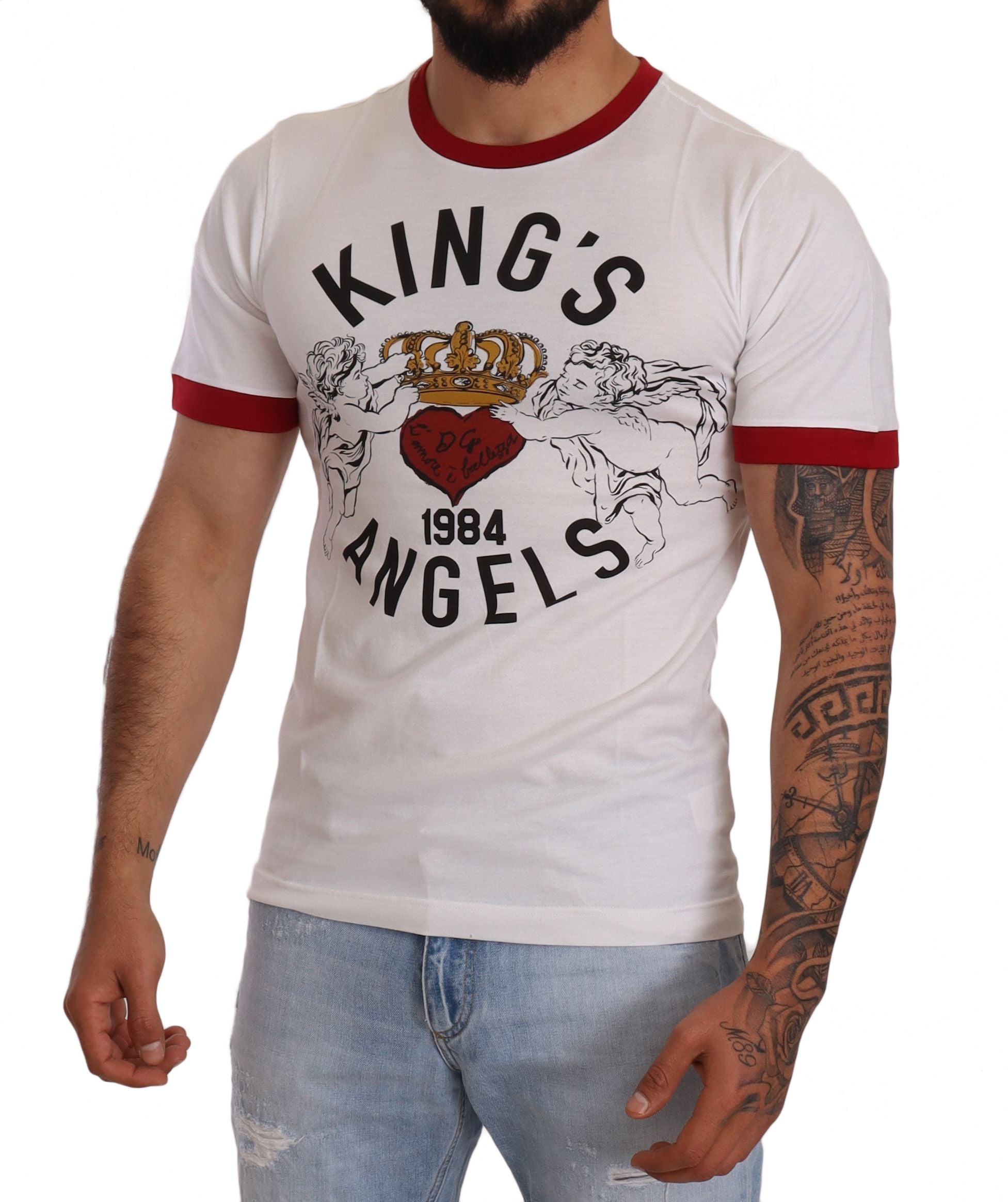 Dolce &amp; Gabbana Exquisite angel motif T-shirt made of cotton