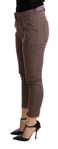 Load image into Gallery viewer, CYCLE Chic brown skinny mid waist cropped pants
