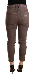 Load image into Gallery viewer, CYCLE Chic brown skinny mid waist cropped pants
