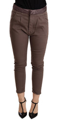 Load image into Gallery viewer, CYCLE Chic brown skinny mid waist cropped pants
