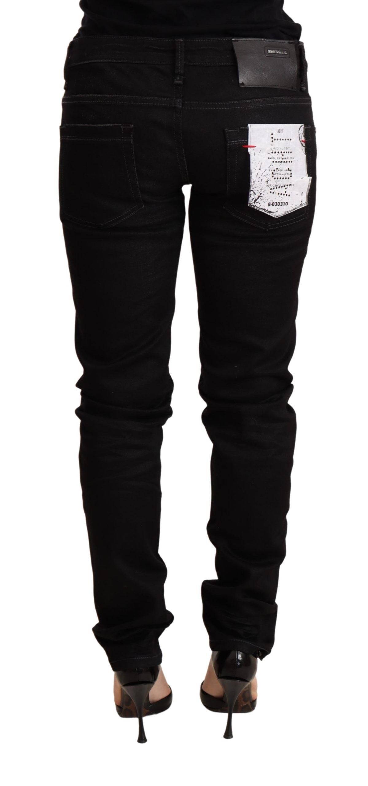 Eight slim skinny jeans with black wash