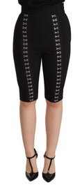 Load image into Gallery viewer, Dolce & Gabbana Elegant black wool high waist shorts
