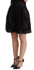 Load image into Gallery viewer, Dolce & Gabbana Elegant silk shorts in black floral brocade
