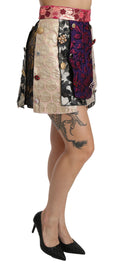 Load image into Gallery viewer, Dolce & Gabbana Asymmetric floral jacquard miniskirt
