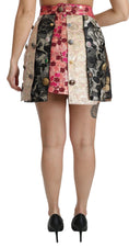 Load image into Gallery viewer, Dolce & Gabbana Asymmetric floral jacquard miniskirt
