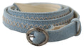 Load image into Gallery viewer, Costume National Chic Sky Blue Leather Belt - Buckle up in style
