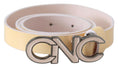 Load image into Gallery viewer, Costume National Chic beige logo leather belt
