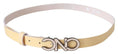 Load image into Gallery viewer, Costume National Chic beige logo leather belt
