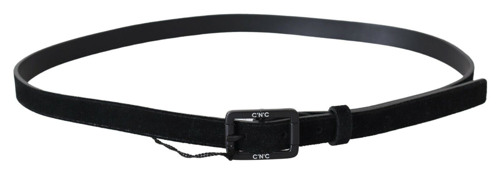 Costume National Elegant classic black leather belt