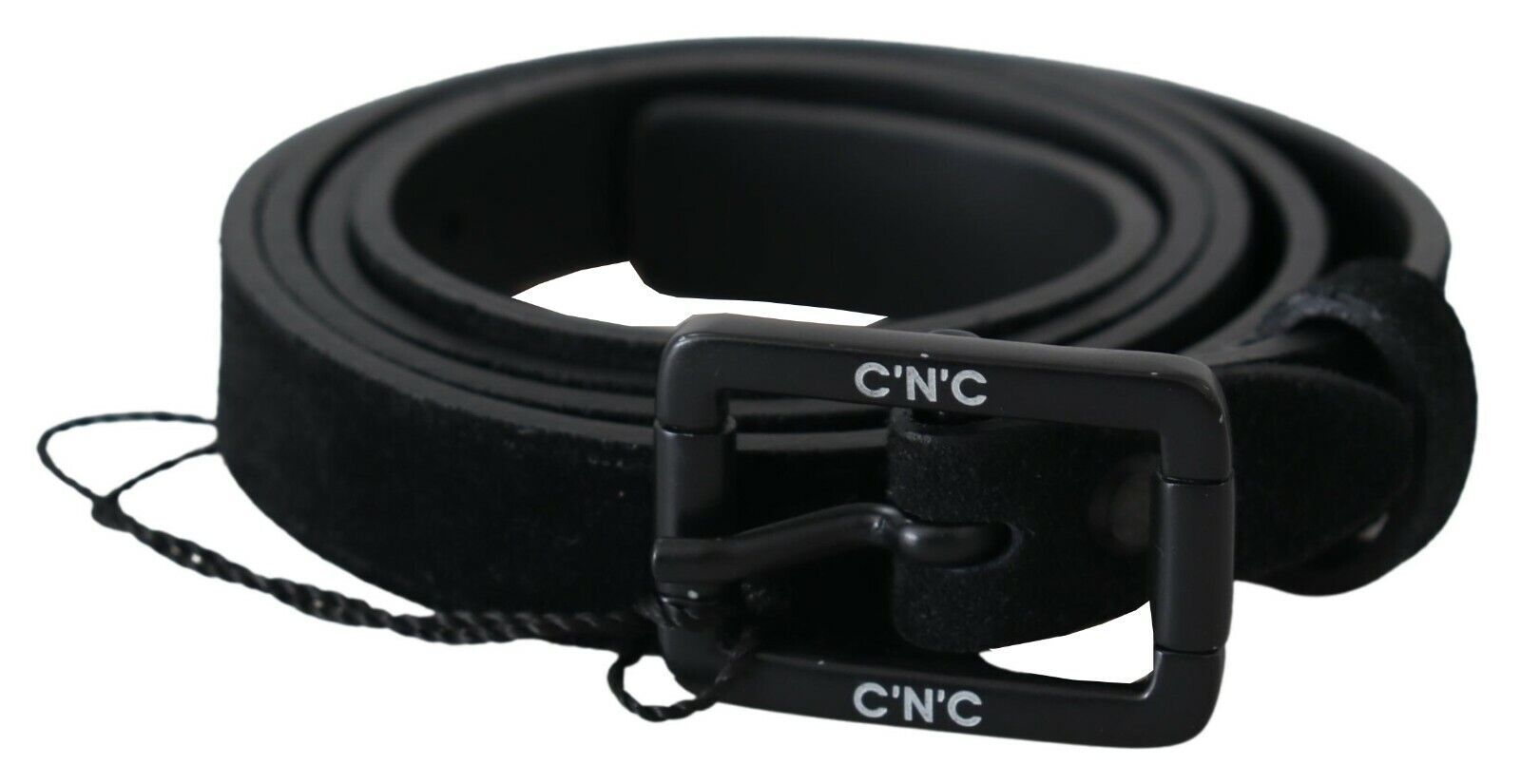 Costume National Elegant classic black leather belt