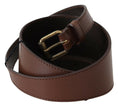 Load image into Gallery viewer, PLEIN SUD Chic brown leather belt with bronze-colored hardware
