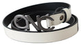 Load image into Gallery viewer, Costume National Metallic Gray Italian Leather Fashion Belt
