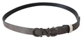 Load image into Gallery viewer, Costume National Metallic Gray Italian Leather Fashion Belt
