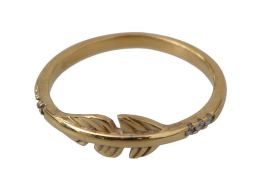 Nialaya Eleganter Gold CZ Kristall Damenring