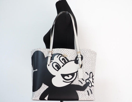 COACH (C6978) Mickey Mouse X Keith Haring Mollie Große Leder-Umhängetasche