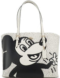 Bild in Galerie-Betrachter laden, COACH (C6978) Mickey Mouse X Keith Haring Mollie Große Leder-Umhängetasche
