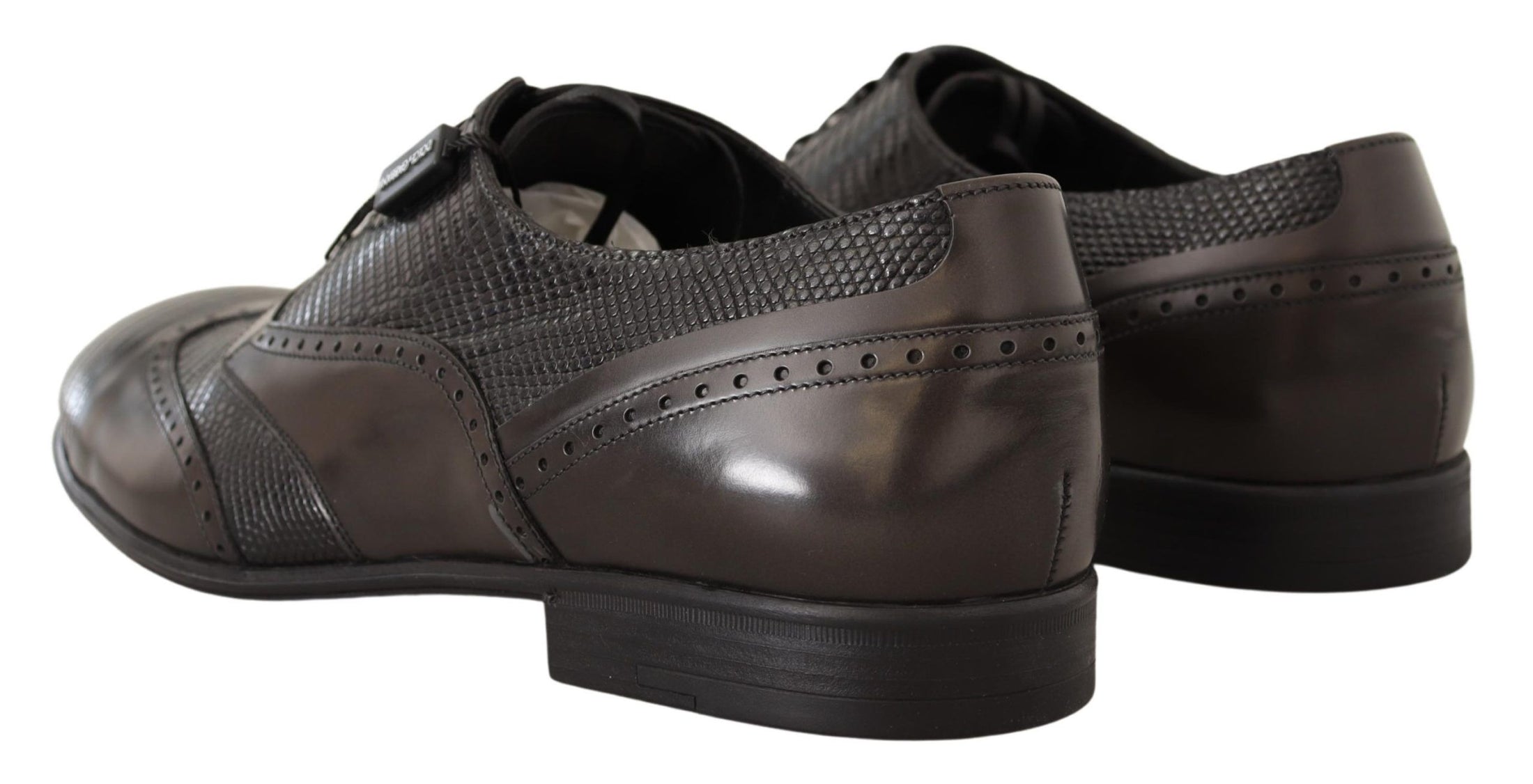 Dolce & Gabbana Elegante Oxford-Schuhe aus braunem Eidechsenleder