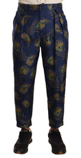 Load image into Gallery viewer, Dolce & Gabbana Exquisite silk trousers with a peacock pattern
