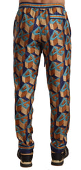 Load image into Gallery viewer, Dolce & Gabbana Elegant silk jogging pants with a vibrant print
