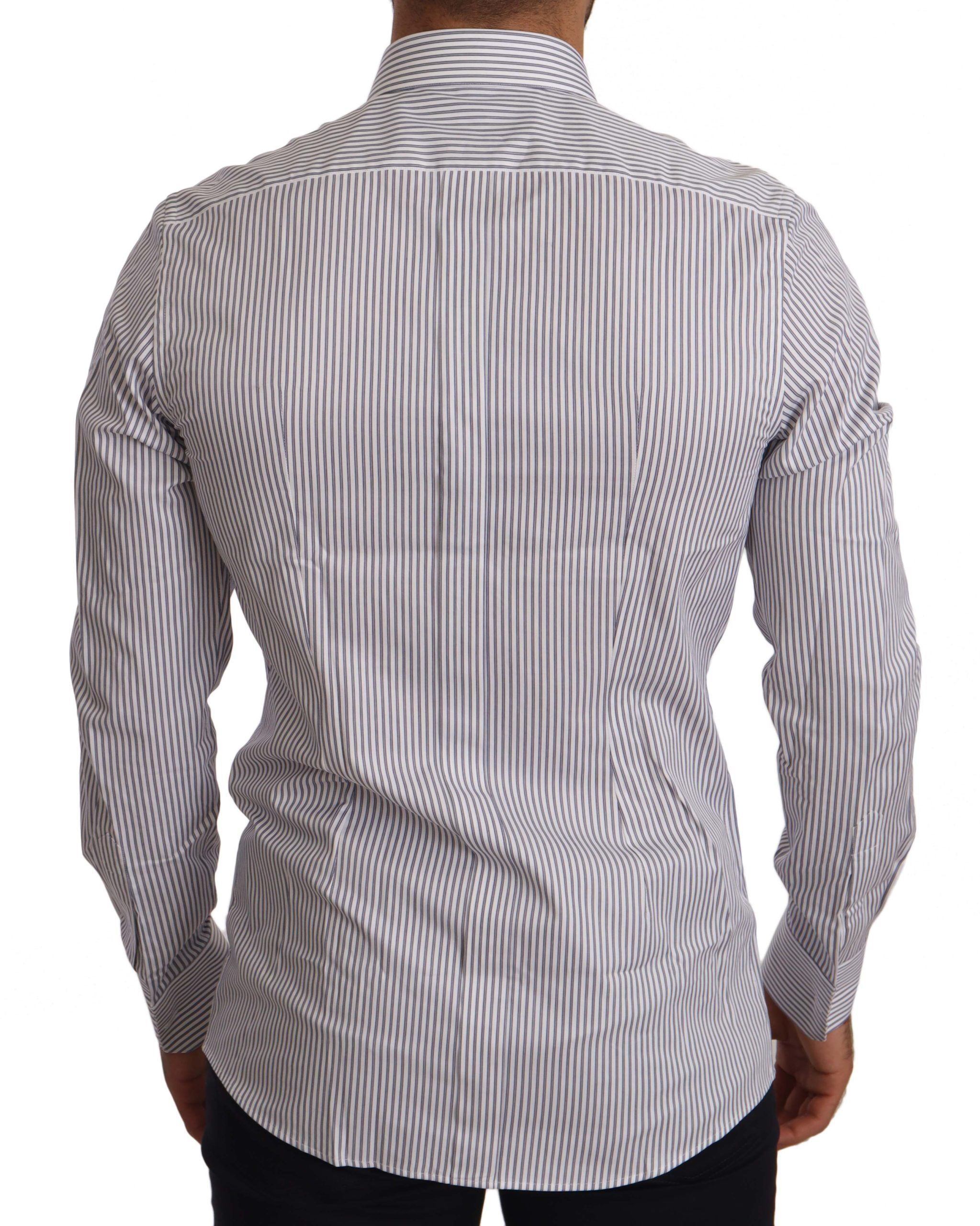 Dolce &amp; Gabbana Elegant slim fit shirt made of striped cotton