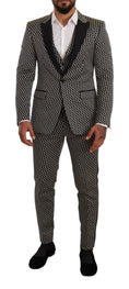 Load image into Gallery viewer, Dolce & Gabbana Elegant three-piece suit Martini Black Check
