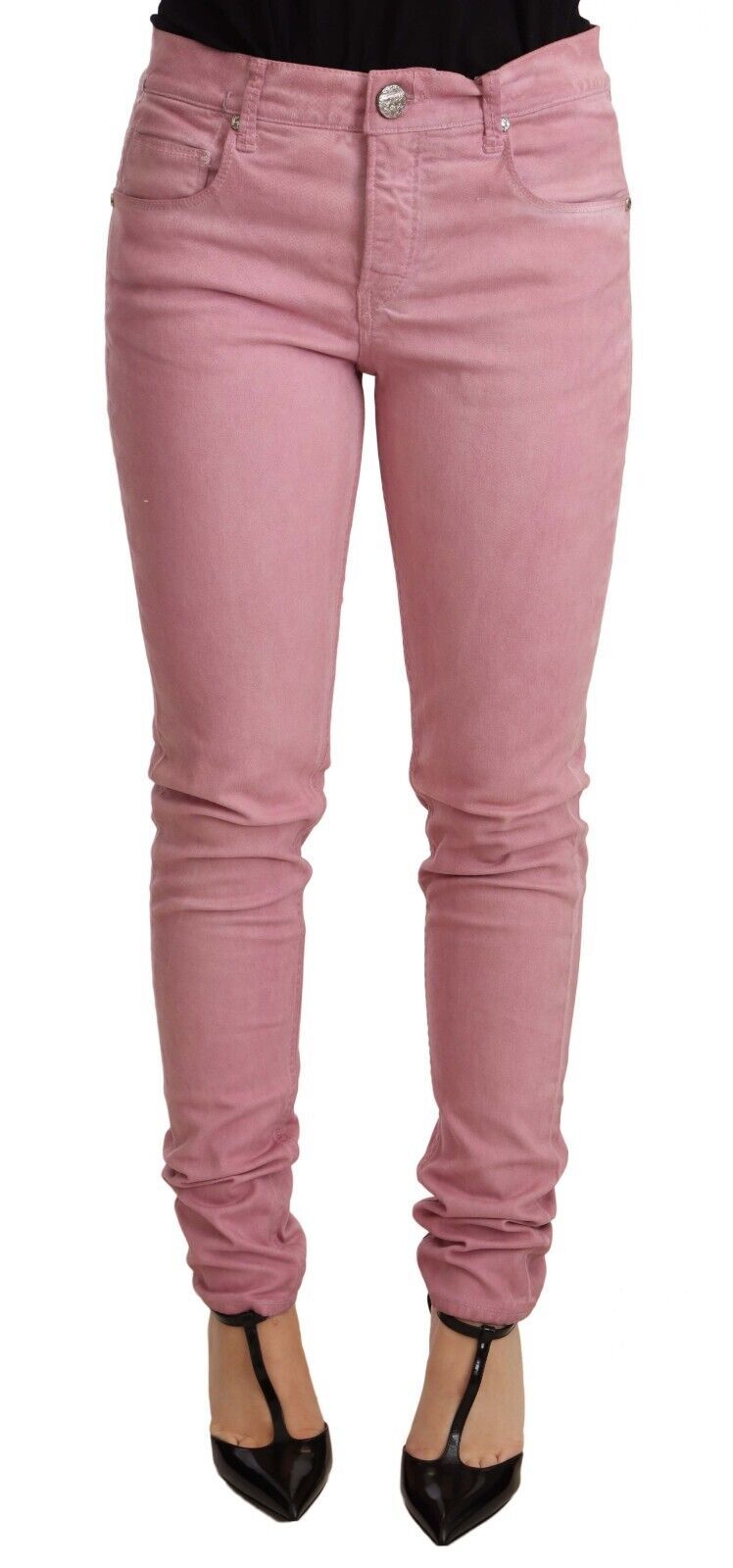 Eight Elegant Slim Fit Pink Denim Jeans