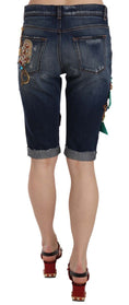 Load image into Gallery viewer, Dolce & Gabbana Elegante knielange verschönerte Denim-Shorts
