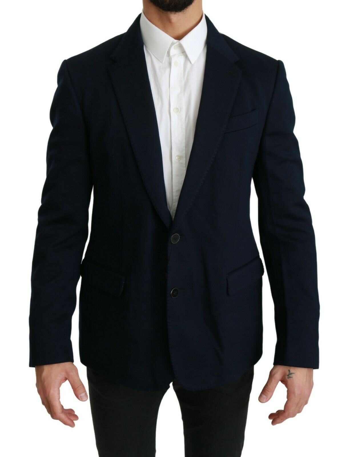 Dolce &amp; Gabbana Elegant slim-fitting dark blue men's blazer