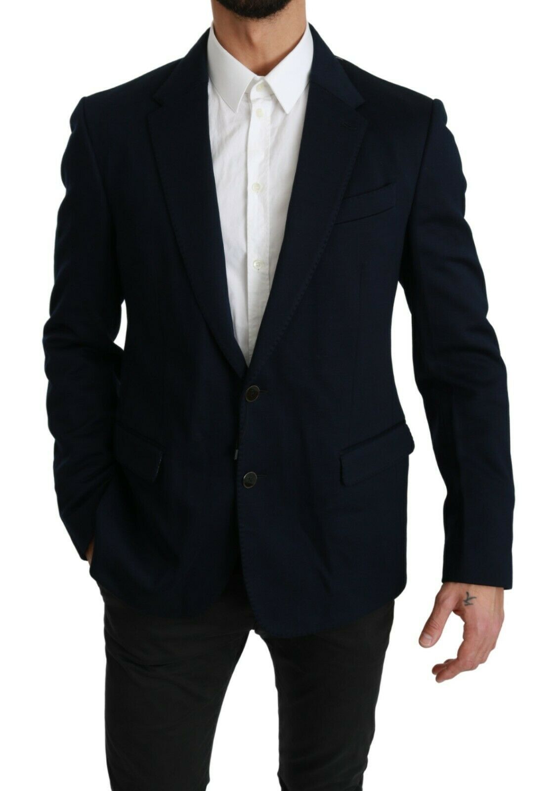 Dolce &amp; Gabbana Elegant slim-fitting dark blue men's blazer