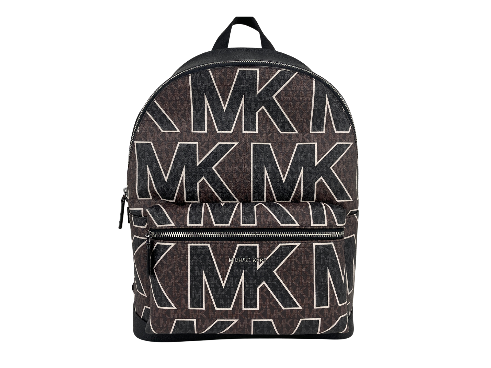 Michael Kors Cooper Large Brown Signature PVC Grafik Logo Rucksack Büchertasche Tasche