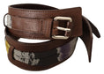 Load image into Gallery viewer, Costume National Elegant brown leather belt for fashion
