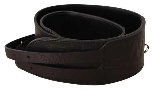 Costume National Elegant leather belt with double buckle