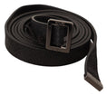 Load image into Gallery viewer, Costume National Chic black leather belt with metal buckle
