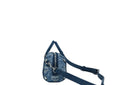 Bild in Galerie-Betrachter laden, MCM Boston Mini Blue Vintage Jacquard Logo Fabric Satchel Crossbody Handtasche
