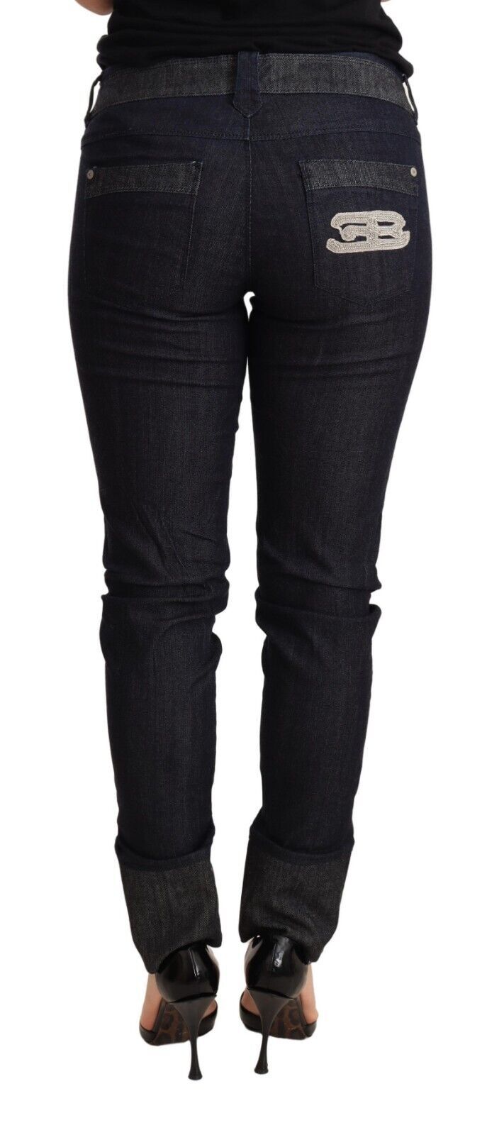 Ermanno Scervino Schicke dunkelblaue Skinny-Hosenjeans