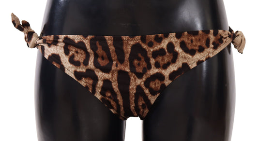 Dolce &amp; Gabbana Zarif leopar desenli bikini altı