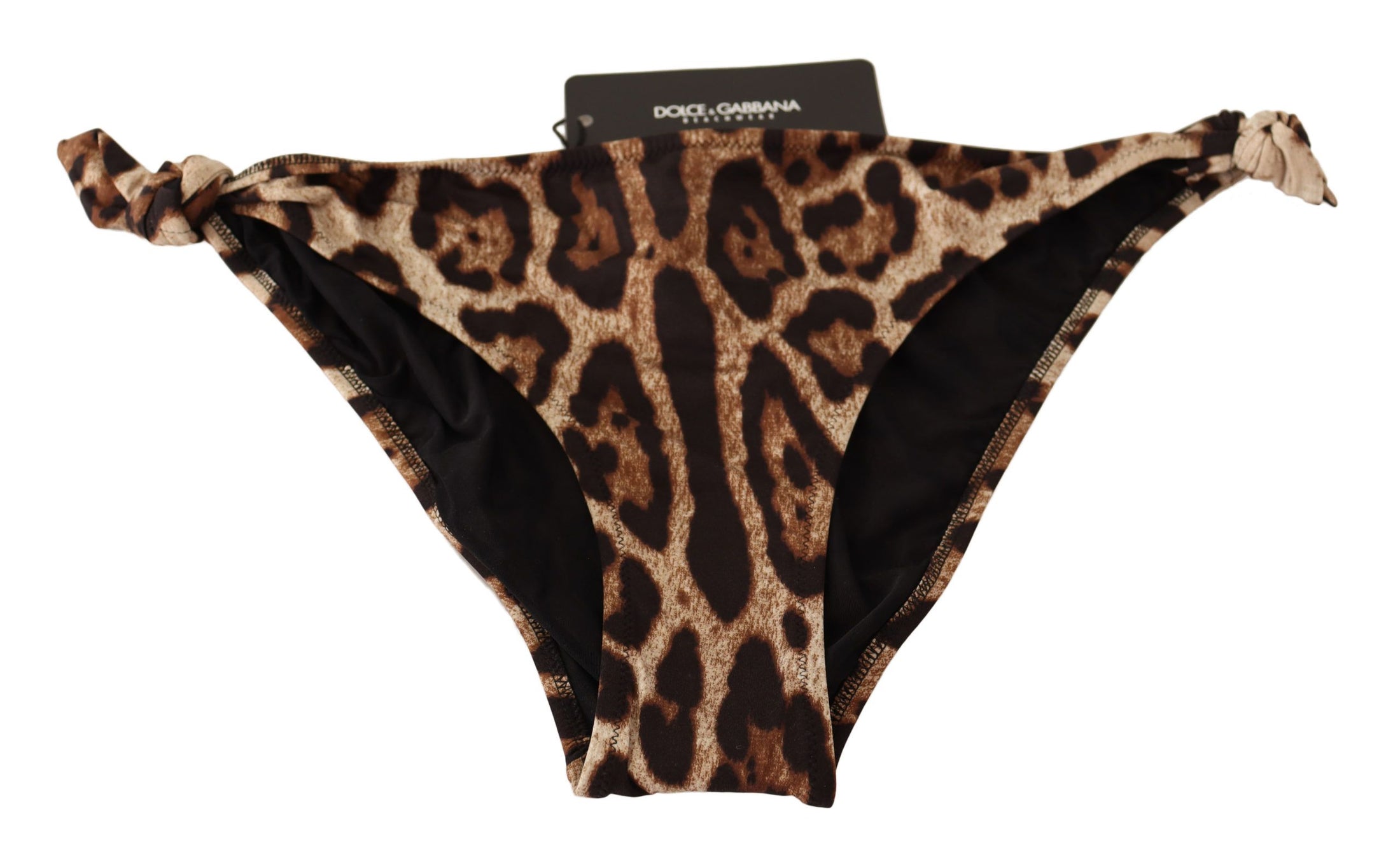 Dolce & Gabbana Elegantes Bikini-Unterteil mit Leopardenmuster