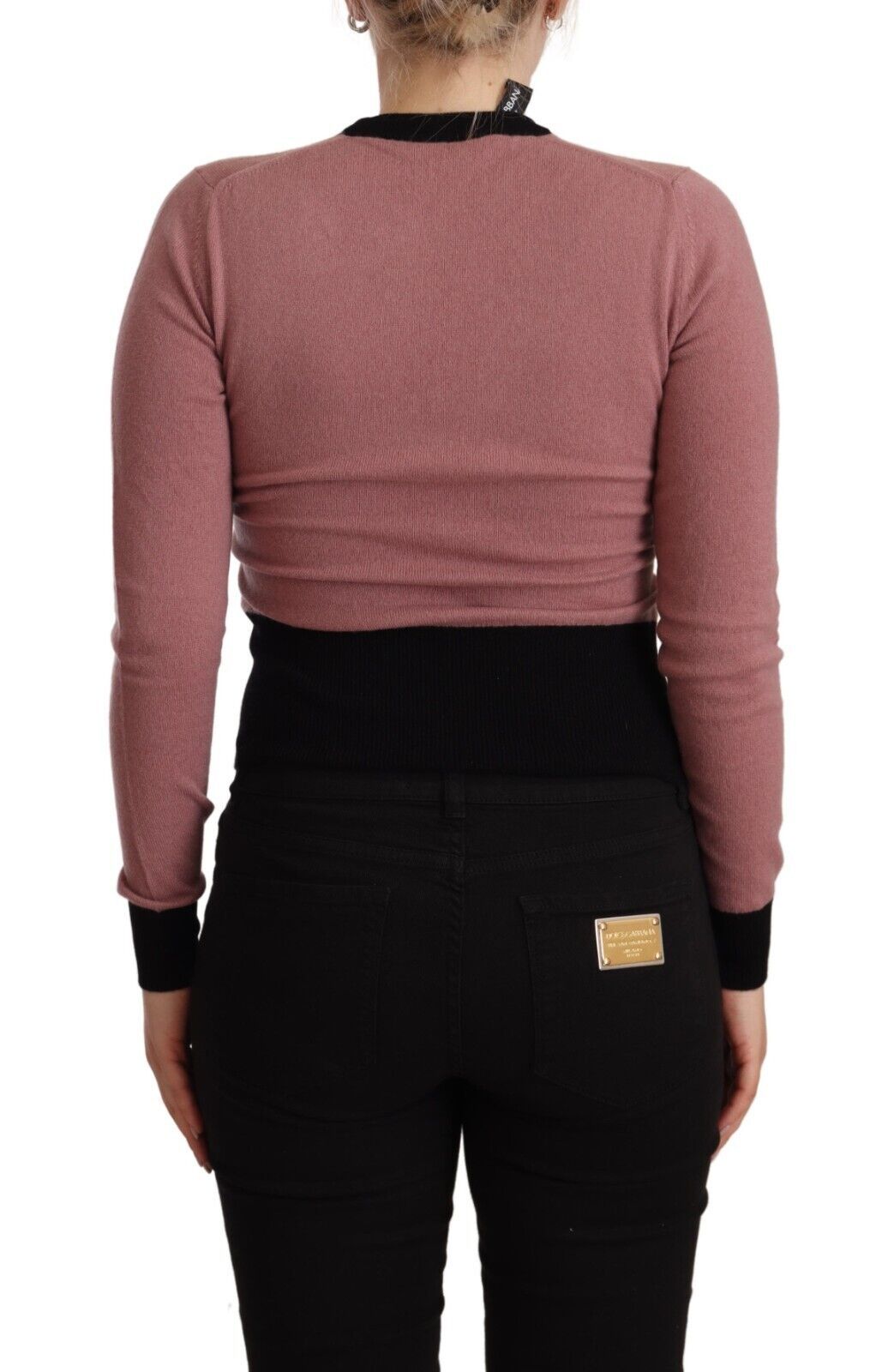 Dolce &amp; Gabbana Elegant pink cashmere crew neck sweater