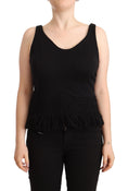 Load image into Gallery viewer, Ermanno Scervino Chic sleeveless designer tank top in black
