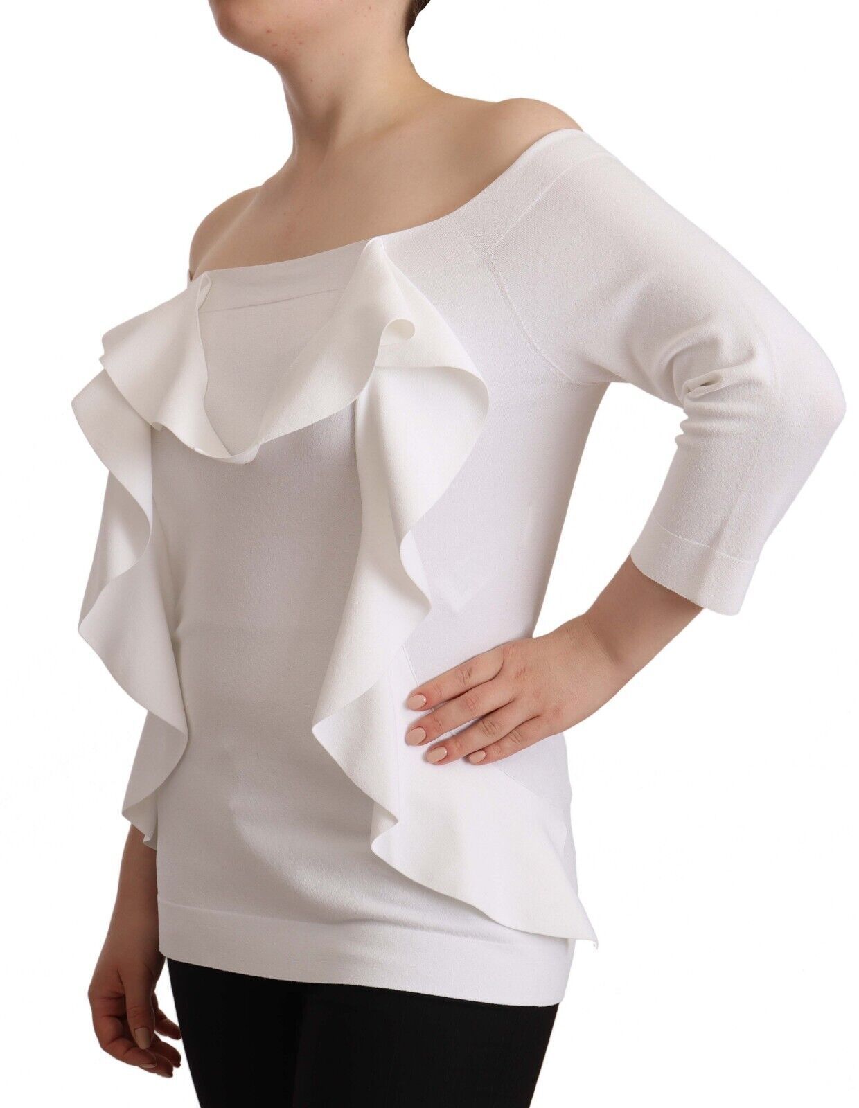 EXTERIOR Chic off-shoulder long-sleeved blouse