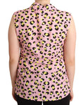 Load image into Gallery viewer, Love Moschino leopard print sleeveless polo shirt
