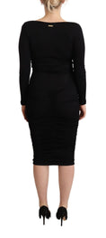 Load image into Gallery viewer, GF Ferre Elegant black sheath dress with sweetheart neckline
