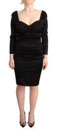 Load image into Gallery viewer, Roberto Cavalli Elegant black sheath dress with sweetheart
