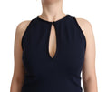 Load image into Gallery viewer, John Galliano knee-length sleeveless sheath dress in navy
