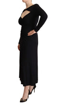 Load image into Gallery viewer, PINKO Elegant Black Nylon Stretch Maxi Dress
