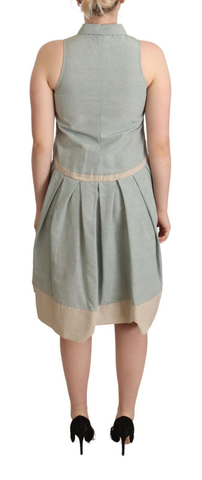 Comeforbreakfast Chic sleeveless sheath dress with collar