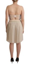 Load image into Gallery viewer, Guess Chic strapless A-line dress in beige
