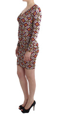 Load image into Gallery viewer, GF Ferre Chic multicolor cocktail dress with V-neck
