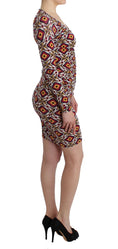 Load image into Gallery viewer, GF Ferre Chic multicolor cocktail dress with V-neck
