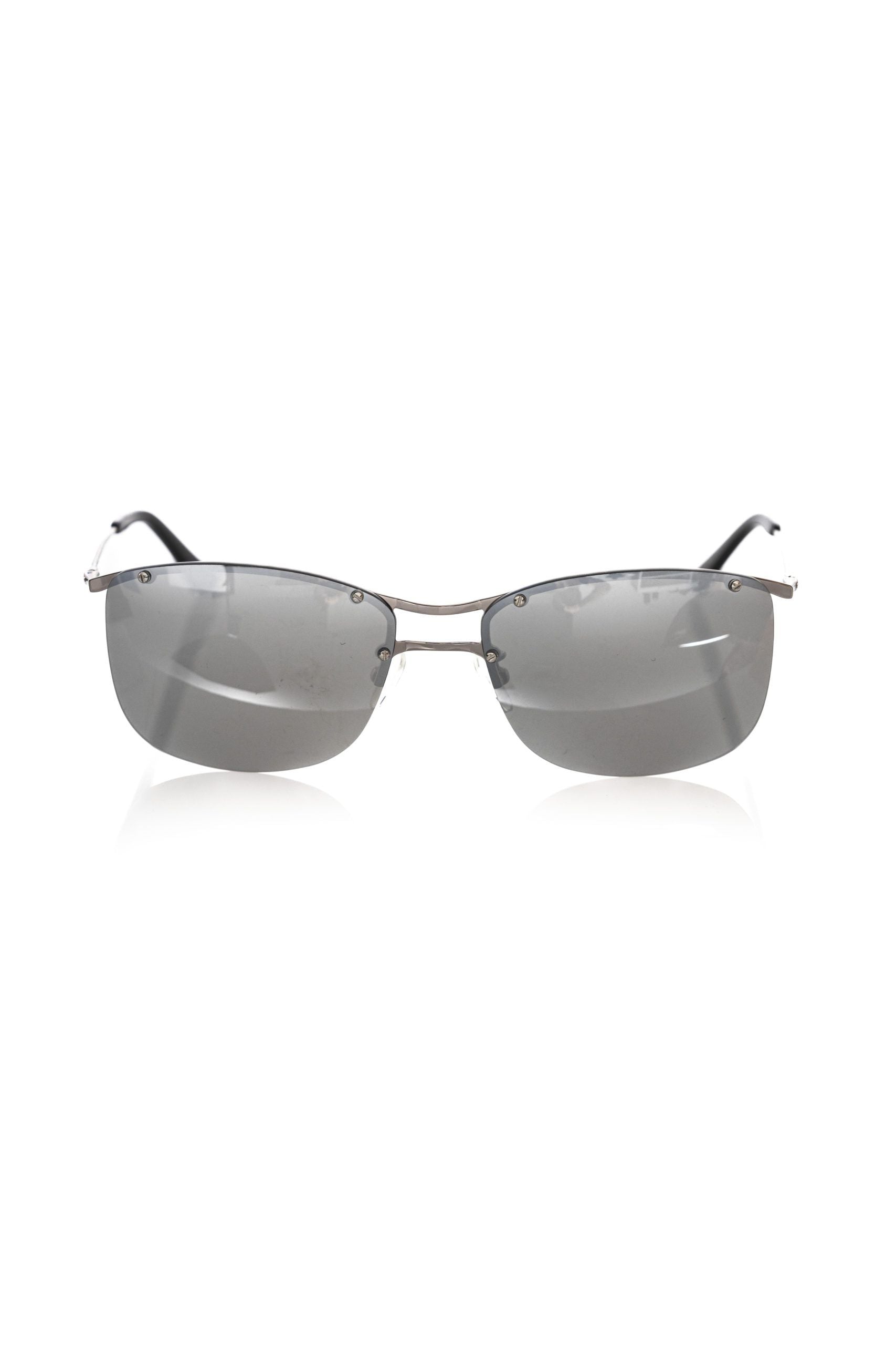 Frankie Morello Smooth Silver Clubmaster Sunglasses